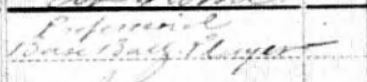 Dickerson 1880 census professional baseball player